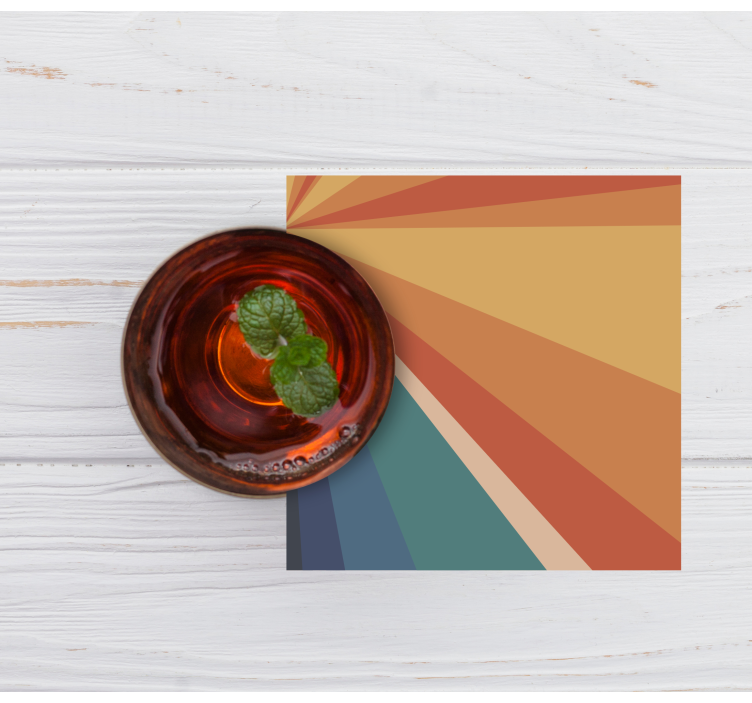 Dessous de verre rayons de couleurs géométriques - TenStickers