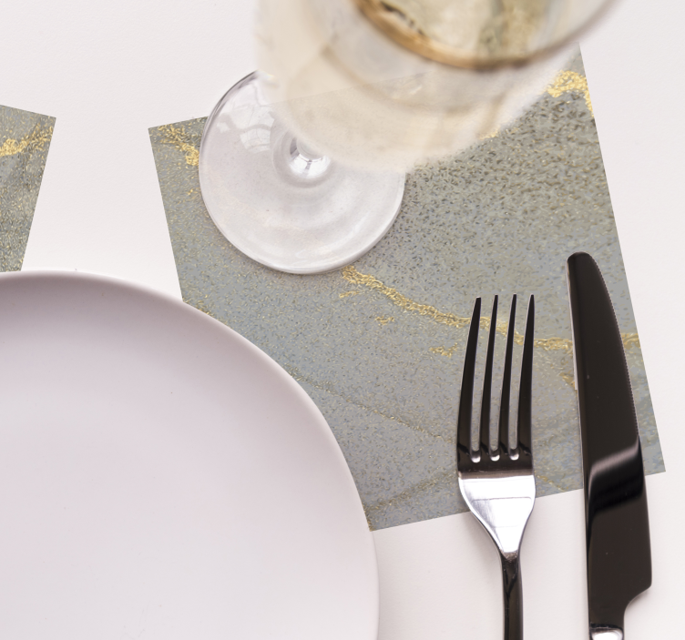 Dessous de verre surface en feuille dorée élégante - TenStickers