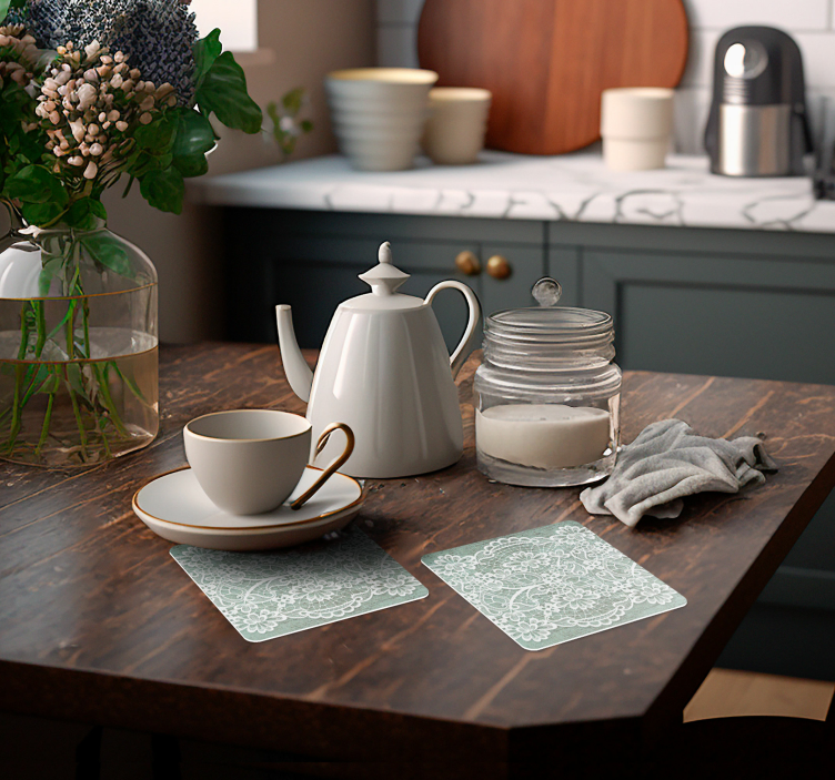 Dessous de verre vintage dentelle belge - TenStickers