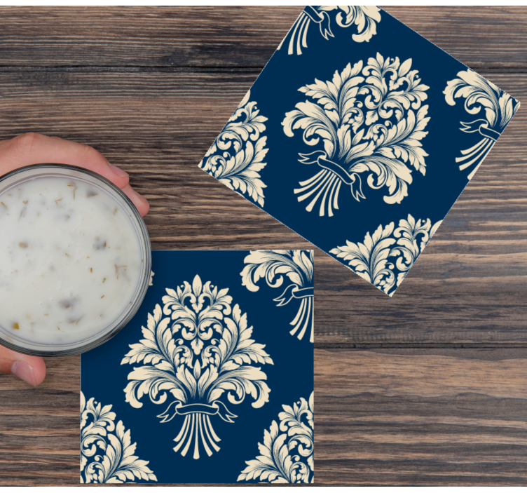 Dessous de verre vintage motif de feuilles délicat - TenStickers