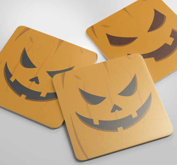 Différents sous-verres citrouilles halloween - TenStickers
