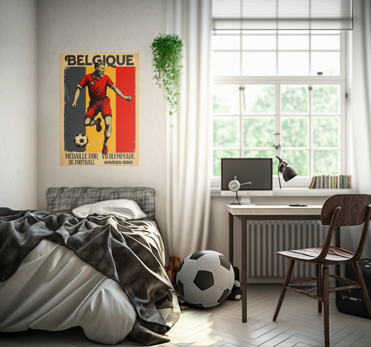 Poster style football vintage - TenStickers