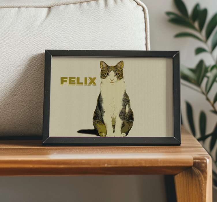 Poster animaux illustration personnalisable demi ton - TenStickers