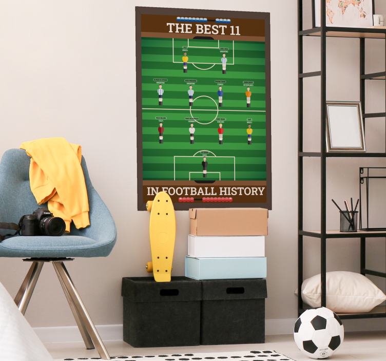 Affiche ado 11 meilleurs joueurs du football - TenStickers