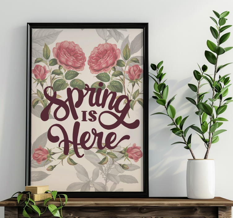 Poster fleurs le printemps est là - TenStickers