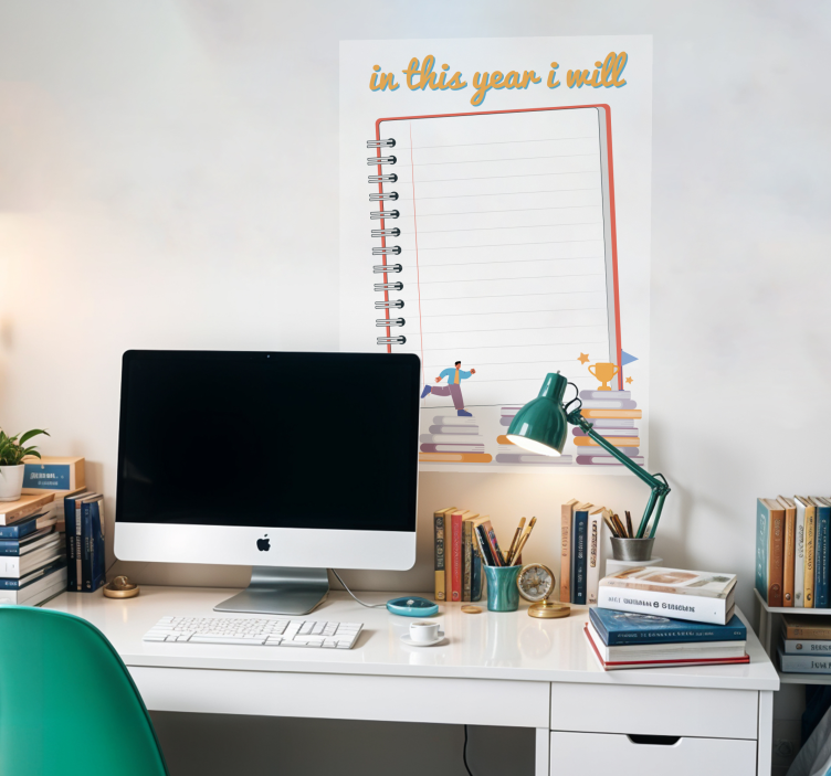 Poster liste objectifs pour l'année - TenStickers