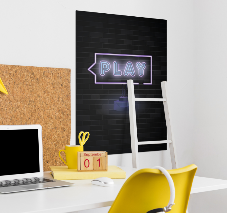 Poster mural motif gamer Play - TenStickers