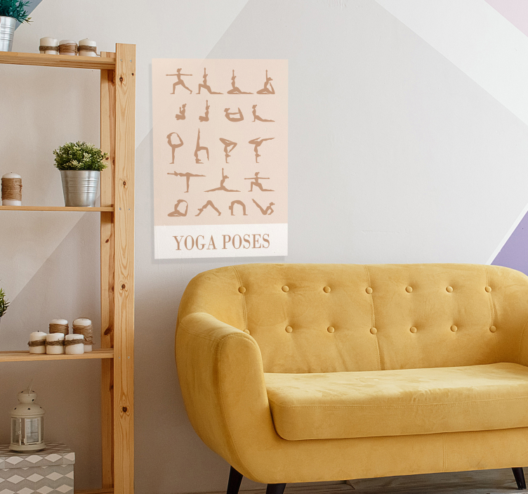 Poster mural poses de yoga - TenStickers