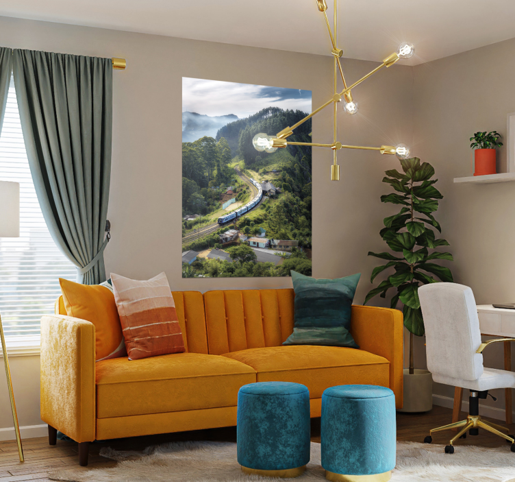 Poster photo paysage train - TenStickers