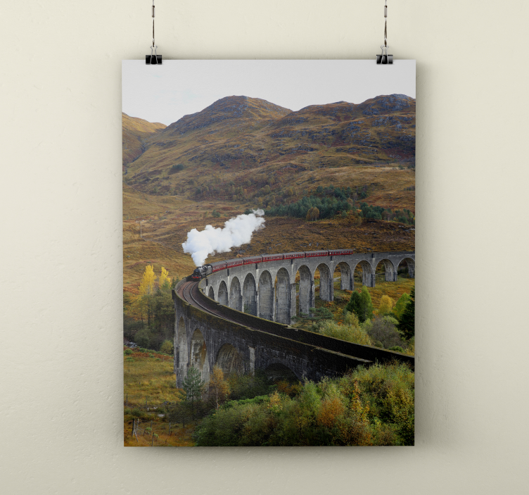 Poster photo réaliste train en mouvement - TenStickers