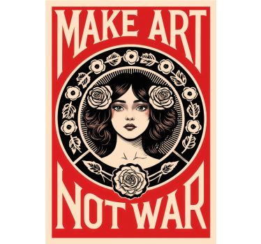 Poster art make art not war - TenStickers