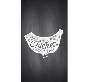 Poster cuisine poulet fermier frais - TenStickers