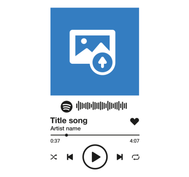 Poster salon toile spotify fond blanc - TenStickers