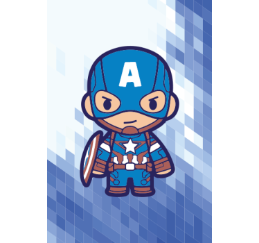 Poster chambre enfant super-héros bleu - TenStickers