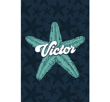Poster chambre enfant étoiles de mer bleues - TenStickers