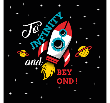 Poster chambre enfant vers l'infini et au-delà - TenStickers