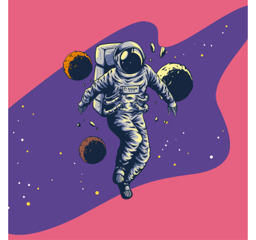 Poster chambre enfant astronaute dessiné à la main - TenStickers