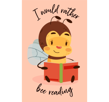 Poster phrases je préfère lire - TenStickers