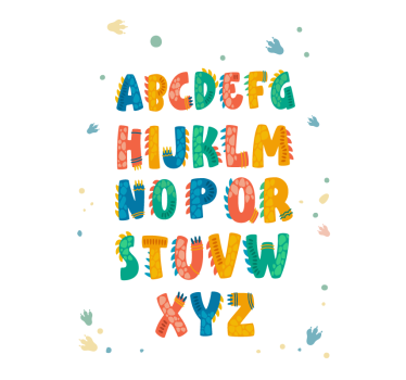 Poster mural alphabet dinosaures - TenStickers