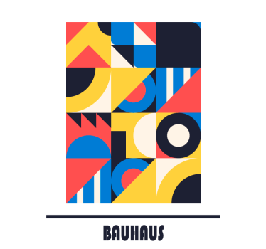Poster mural motif style Bauhaus - TenStickers