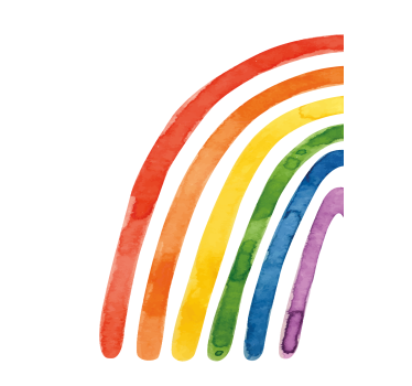 Poster mural arc-en-ciel aquarelle - TenStickers