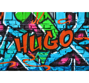 Poster mural prénom graffiti urbain - TenStickers