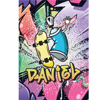 Poster mural graffiti personnalisé - TenStickers