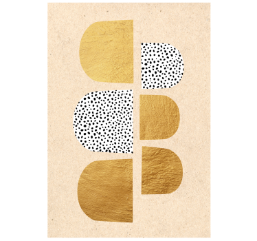 Poster art abstrait motif doré - TenStickers