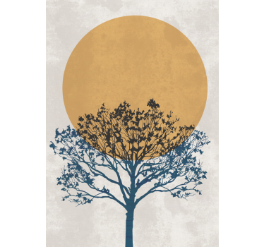 Poster arbre lever du soleil - TenStickers