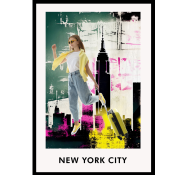 Poster salon collage de New York - TenStickers