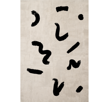 Poster nordique formes de pinceau en noir - TenStickers