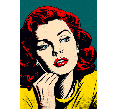 Poster pop art belle femme classique - TenStickers