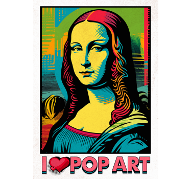 Poster pop art gioconda colorée - TenStickers