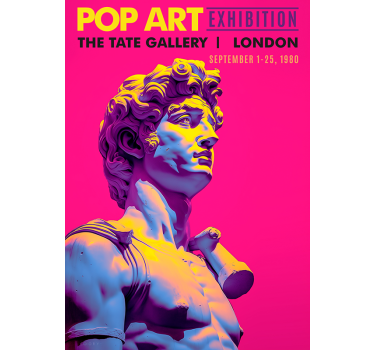 Affiche salon exposition statue style pop art - TenStickers
