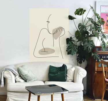 Poster mural figure lignes art abstrait - TenStickers