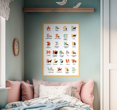 Poster alphabet races de chien - TenStickers