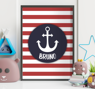 Poster ado ancre marine personnalisable - TenStickers