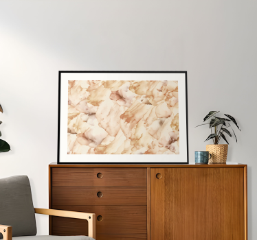 Poster abstrait aquarelle avec cadre blanc - TenStickers