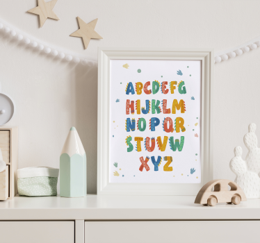 Poster mural alphabet dinosaures - TenStickers
