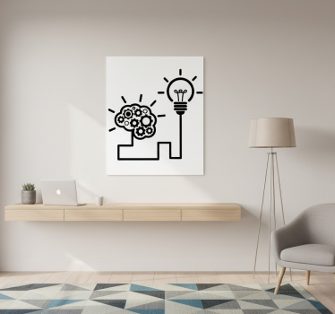 Poster bureau ampoule idée créative - TenStickers
