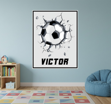 Poster chambre enfant boule en éclats - TenStickers