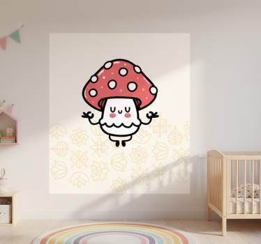 Poster chambre enfant champignon mignon et joyeux - TenStickers
