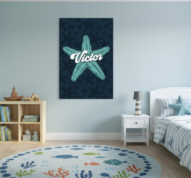 Poster chambre enfant étoiles de mer bleues - TenStickers