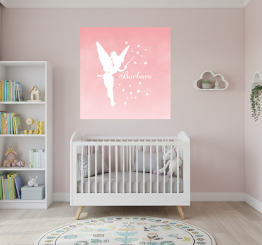 Poster chambre enfant fée personnalisée - TenStickers