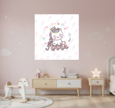 Poster chambre enfant licorne bébé mignonne - TenStickers