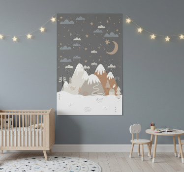 Poster chambre enfant montagnes - TenStickers