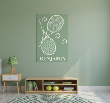 Poster chambre enfant tennis personnalisé - TenStickers