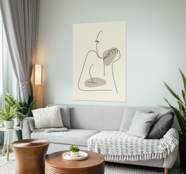 Poster mural figure lignes art abstrait - TenStickers
