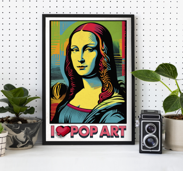 Poster pop art gioconda colorée - TenStickers