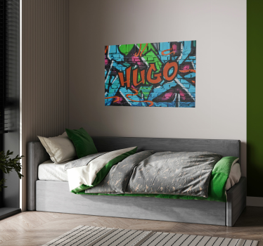 Poster mural prénom graffiti urbain - TenStickers